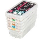 lot de 5 bacs Modulus rigides en polypropylène GN 1/3 avec couvercles - 3.5