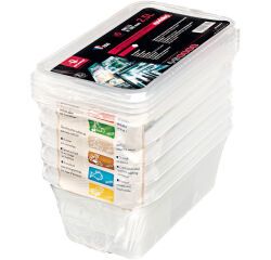 lot de 5 bacs Modulus rigides en polypropylène GN 1/4 avec couvercles - 3.5