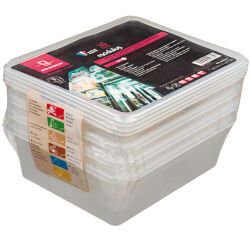lot de 4 bacs Modulus rigides en polypropylène GN 1/2 avec couvercles - 4