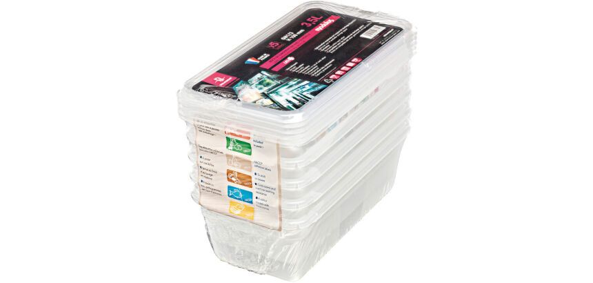 lot de 5 bacs Modulus rigides en polypropylène GN 1/3 avec couvercles - 5