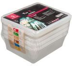 lot de 4 bacs Modulus rigides en polypropylène GN 1/2 avec couvercles - 7.5