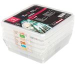lot de 4 bacs Modulus rigides en polypropylène GN 2/3 avec couvercles - 8