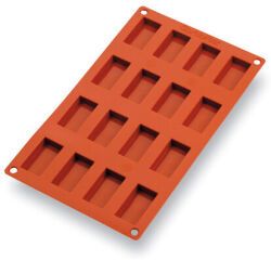 Gastroflex plaque GN 1/3 325x176 de 16 financiers 4.9x2.6 cm