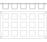 Gastroflex plaque GN 1/3 325x176 de 15 cubes 3.5 cm