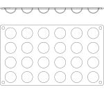 Gastroflex plaque GN 1/3 325x176 de 24 demi-sphères 3 cm