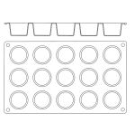 Gastroflex plaque GN 1/3 325x176 de 15 mini-muffins 4.5 cm