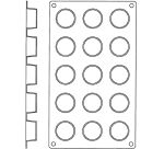 Gastroflex plaque GN 1/3 325x176 de 15 petits fours ronds 4 cm