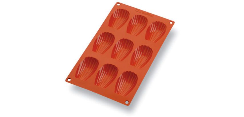 Gastroflex plaque GN 1/3 325x176 de 9 madeleines 6.8x3.8 cm