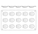 Gastroflex plaque GN 1/3 325x176 de 15 mini madeleines 4.4x3.4 cm