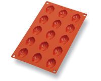 Gastroflex plaque GN 1/3 325x176 de 15 mini madeleines 4.4x3.4 cm
