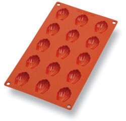 Gastroflex plaque GN 1/3 325x176 de 15 mini madeleines 4.4x3.4 cm