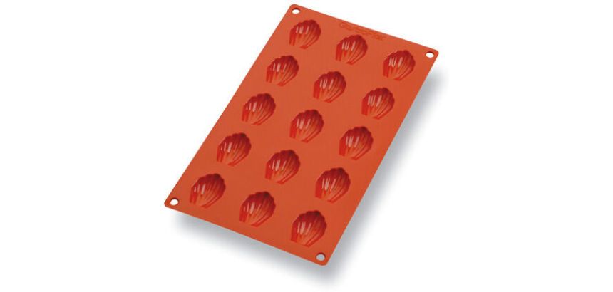 Gastroflex plaque GN 1/3 325x176 de 15 mini madeleines 4.4x3.4 cm