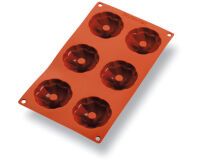 Gastroflex plaque GN 1/3 325x176 de 6 mini-kouglofs 7.2x3.6 cm
