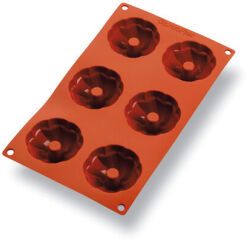 Gastroflex plaque GN 1/3 325x176 de 6 mini-kouglofs 7.2x3.6 cm