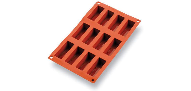 Gastroflex plaque GN 1/3 325x176 de 12 mini-cakes 7.5x3 cm