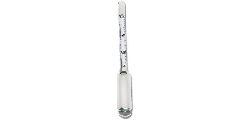 pèse-sirop en verre de 1100 à 1400 g/L