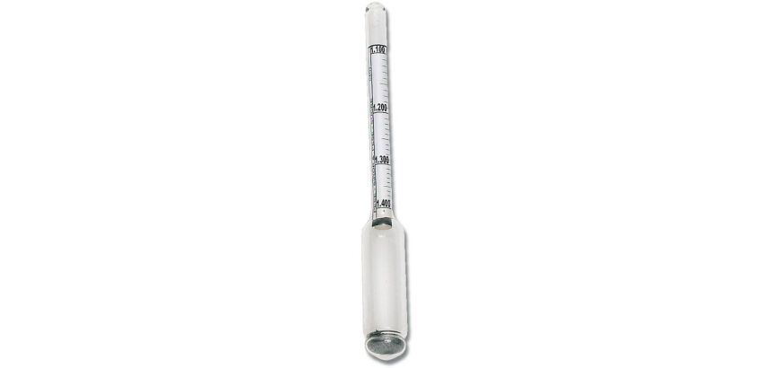 pèse-sirop en verre de 1100 à 1400 g/L