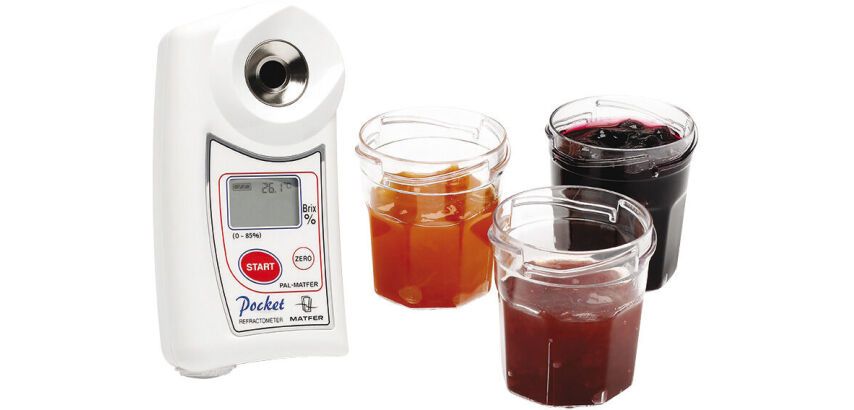 réfractomètre pâtissier de 0 à 85% brix et de 0 à 45° baumé
