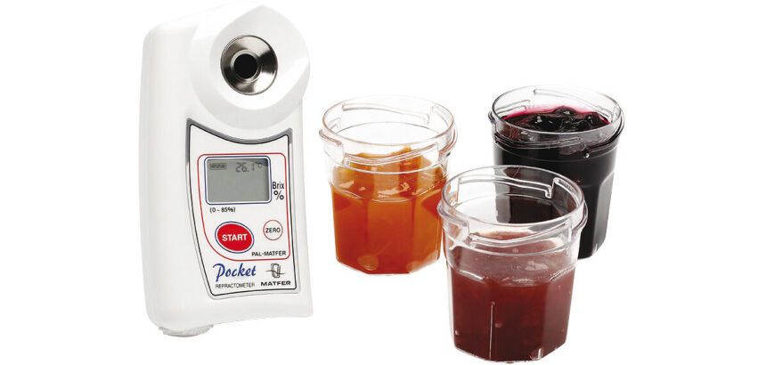 réfractomètre pâtissier de 0 à 85% brix et de 0 à 45° baumé
