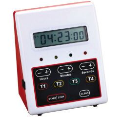 minuteur digital 4 x 99 heures, affiche heures, minutes et secondes