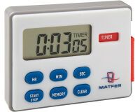 minuteur digital, chronomètre et horloge 24H avec mémoire