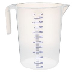 pot polypropylène gradué 1/10 translucide 5 L