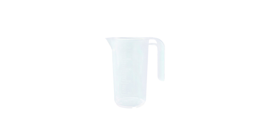 pot polypropylène gradué 1/10 translucide 0.25 L