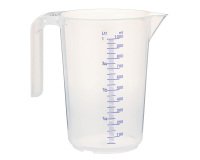 pot polypropylène gradué 1/10 translucide 1 L