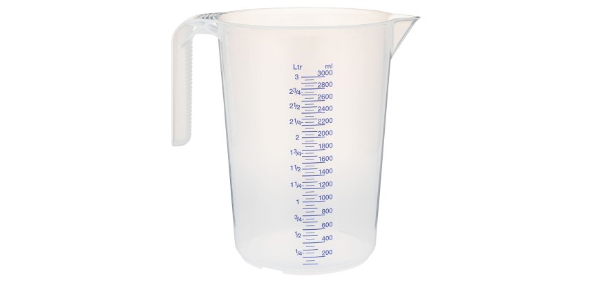 pot polypropylène gradué 1/10 translucide 3 L