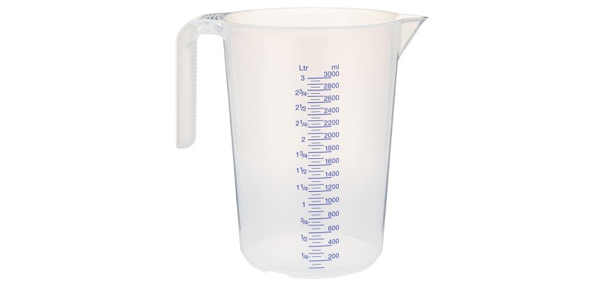 pot polypropylène gradué 1/10 translucide 3 L