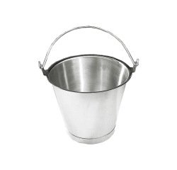 seau inox  gradué avec socle de renfort 12 L
