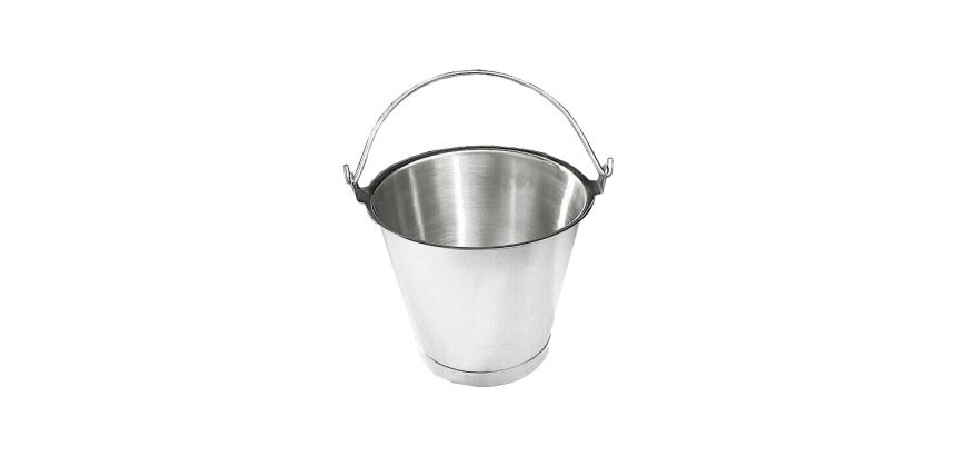 seau inox  gradué avec socle de renfort 12 L