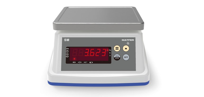 balance électronique SM IP65 plateau inox jusqu'à 6 Kg/1 g