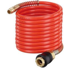 tuyau spirale 5m avec 2 raccords rapides pour pistolet et compresseur