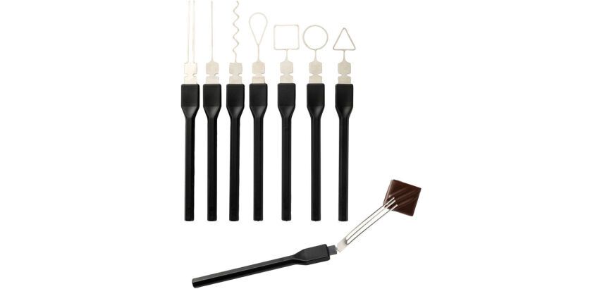 Signature boîte de 8 fourchettes à décor pliables pour bonbons en chocolat