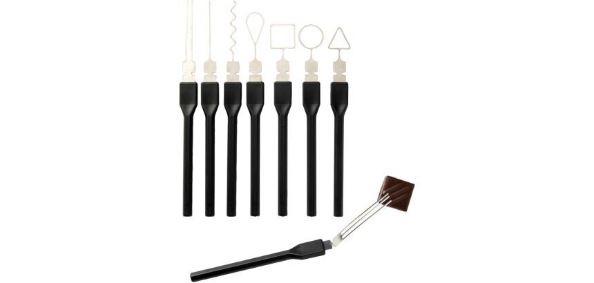 Signature boîte de 8 fourchettes à décor pliables pour bonbons en chocolat