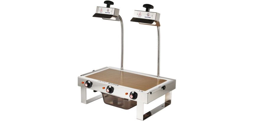 lampe à sucre double 2x500 watts ampoules vitrocéramiques GN 1/1 53x32.5 cm