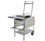 table mobile inox pour guitare 71x61x85 cm