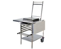 table mobile inox pour guitare 71x61x85 cm
