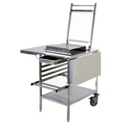 table mobile inox pour guitare 71x61x85 cm