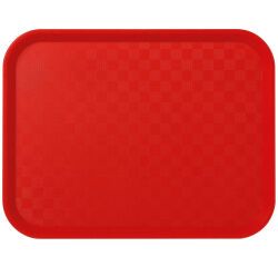 Plateau fast food 35 x 27 cm - rouge