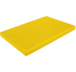 planche à découper en PEHD 500 jaune 53 x 32.5 x 2 cm