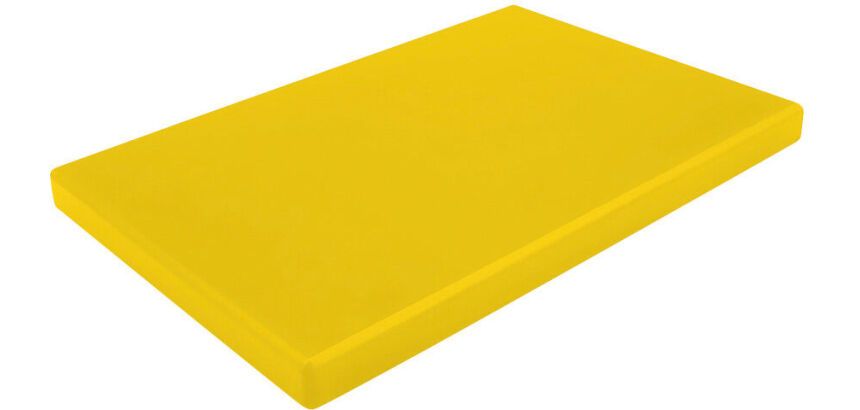 planche à découper en PEHD 500 jaune 53 x 32.5 x 2 cm