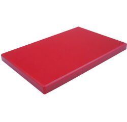 planche à découper en PEHD 500 rouge 53 x 32.5 x 2 cm
