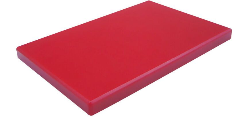 planche à découper en PEHD 500 rouge 53 x 32.5 x 2 cm