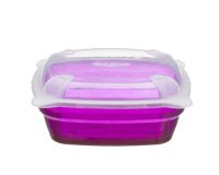 ravier carré en copolyester 9,7 x 9,7 cm cassis