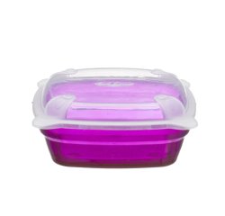 ravier carré en copolyester 9,7 x 9,7 cm cassis