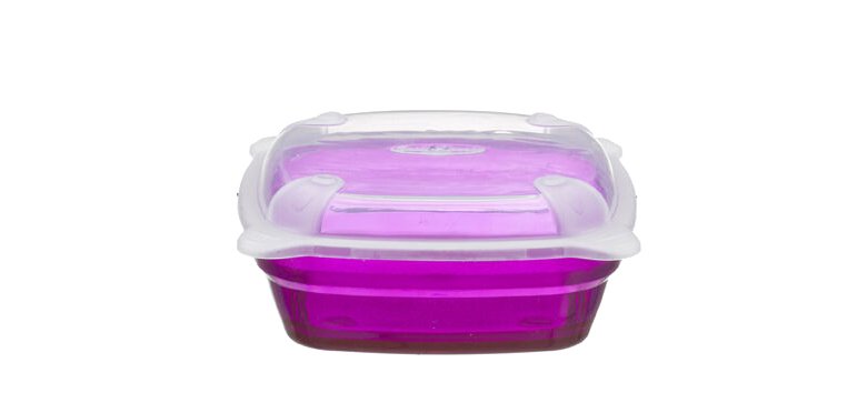 ravier carré en copolyester 9,7 x 9,7 cm cassis