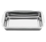 Plat à gratin en inox rectangulaire 30 x 21 cm