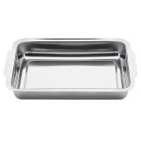 Plat à gratin en inox rectangulaire 30 x 21 cm